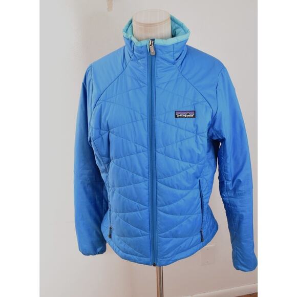 Patagonia Micro Puff Jacket Women’s Size Small Primaloft Silk Milk LOGO Quilted - Picture 1 of 6